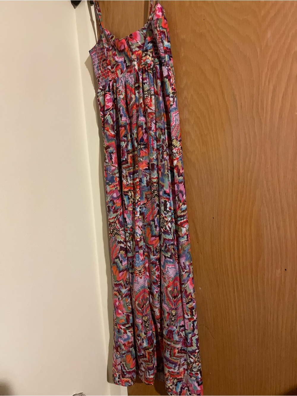 Felicity & Coco Multicolor Maxi Dress with Pink & Blue Pattern